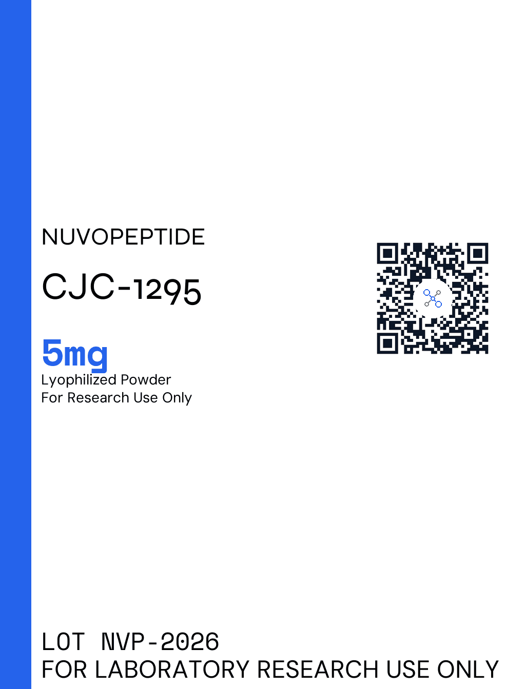 CJC-1295 5mg research vial label