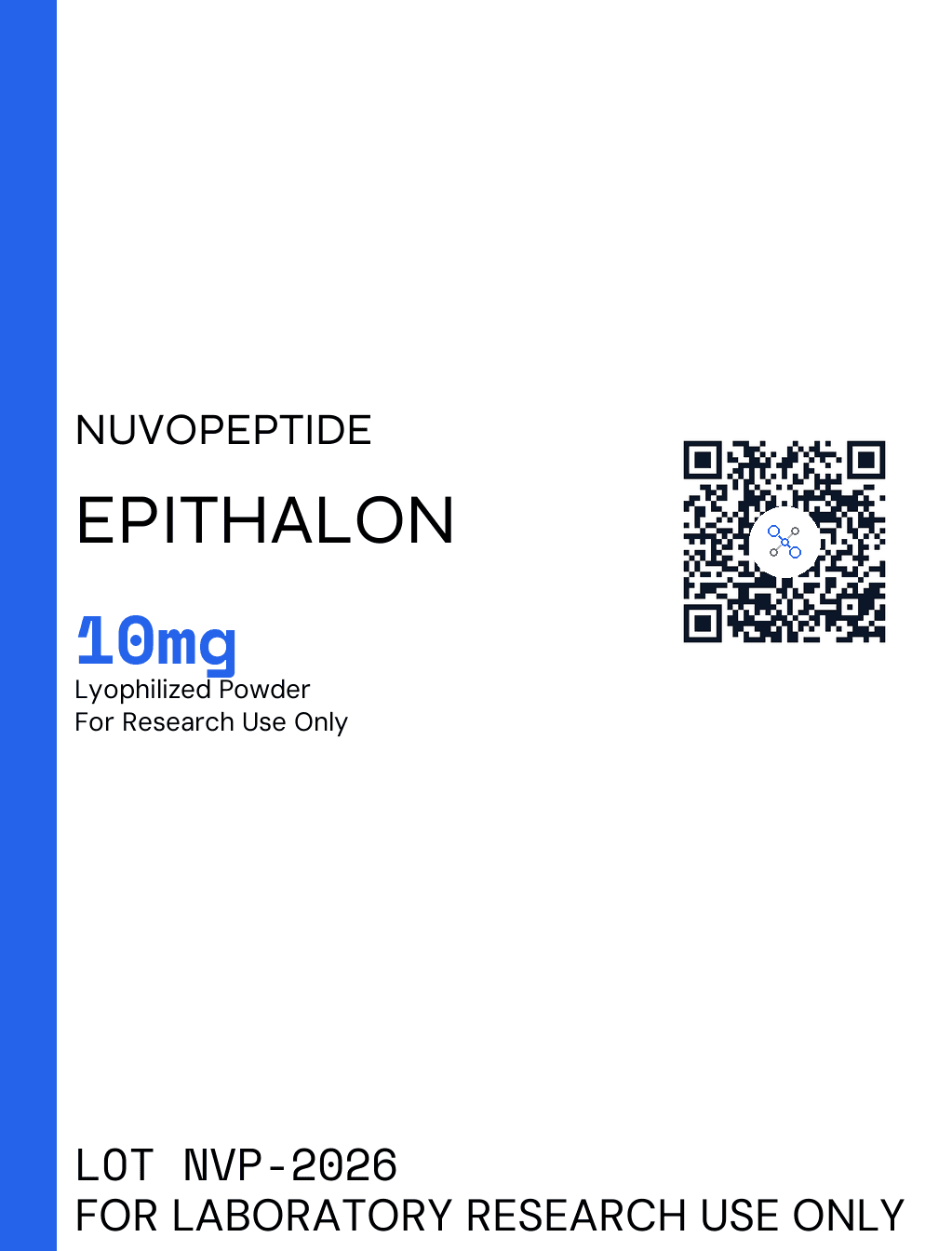 Epithalon 10mg research vial label