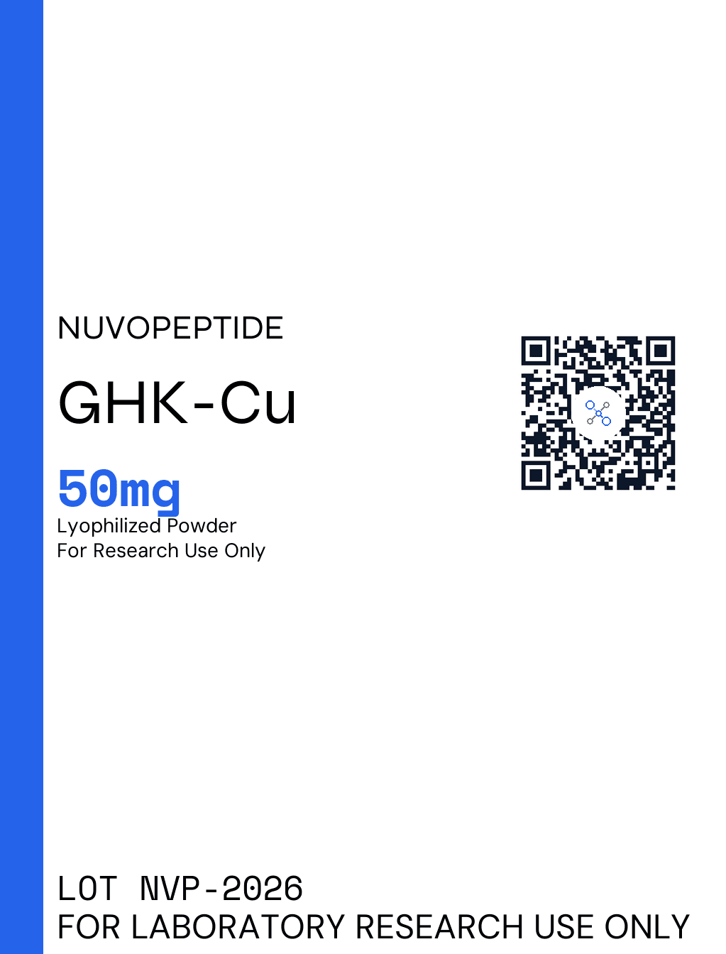 GHK-Cu 50mg research vial label