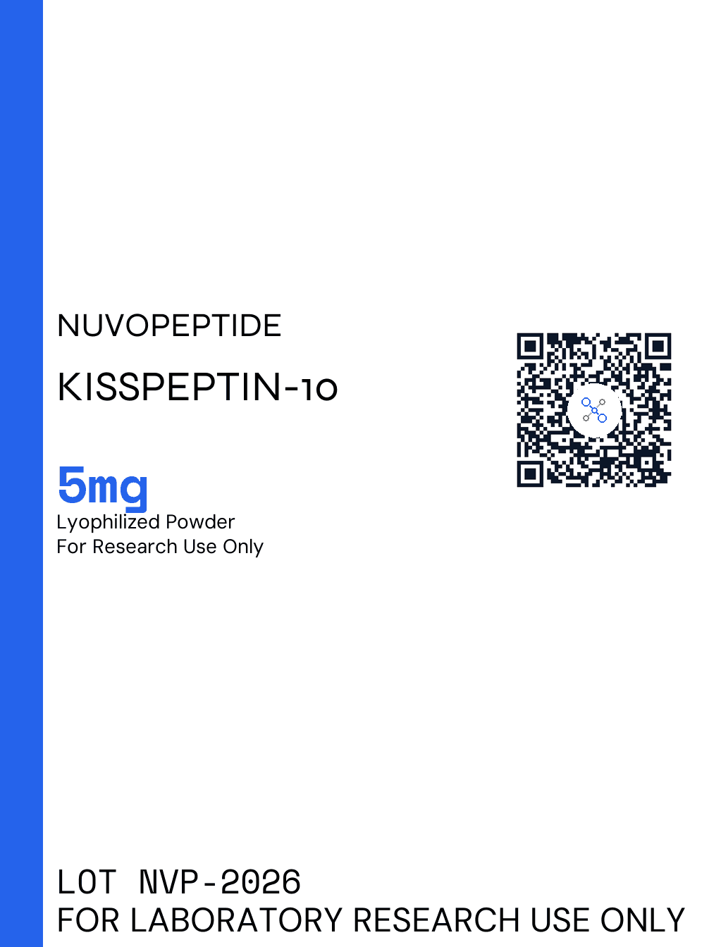 Kisspeptin-10 5mg research vial label