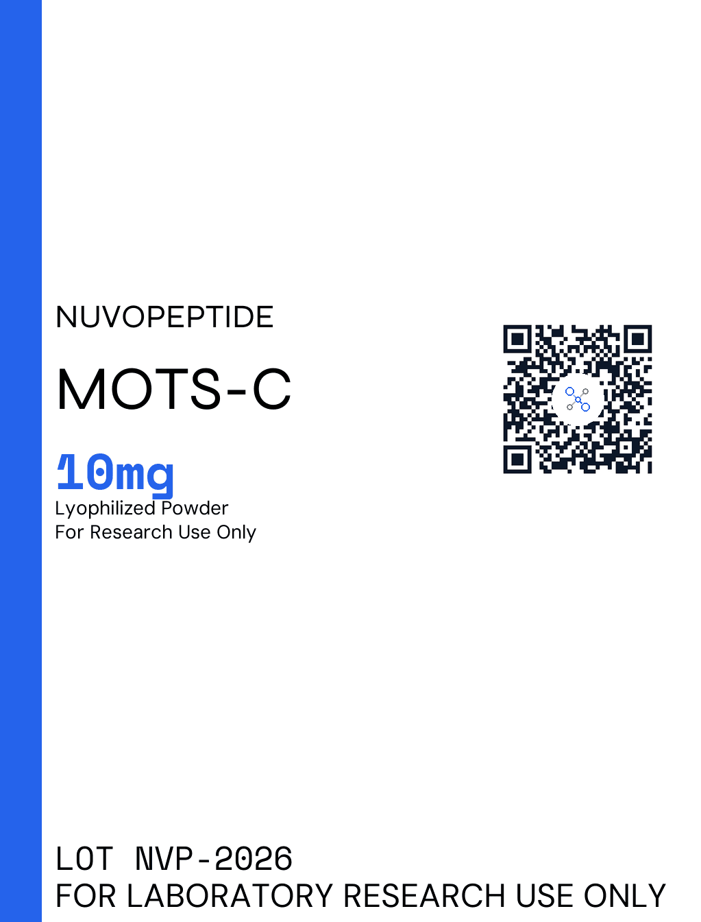MOTS-C 10mg research vial label