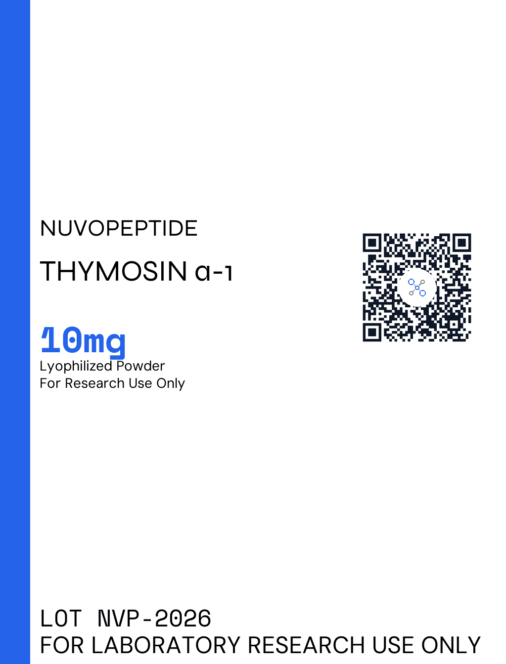 Thymosin Alpha-1 10mg research vial label